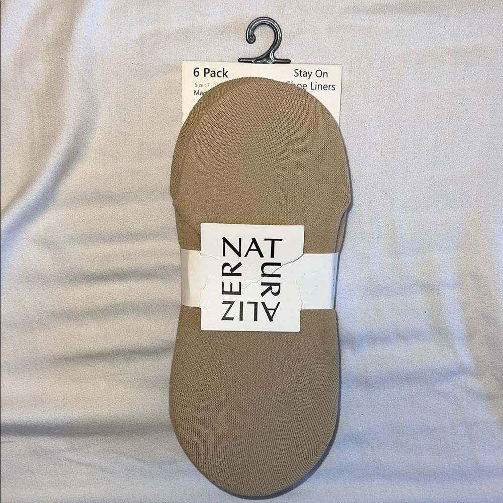 Naturalizer Beige No-Show Socks for Men - 6 Pack